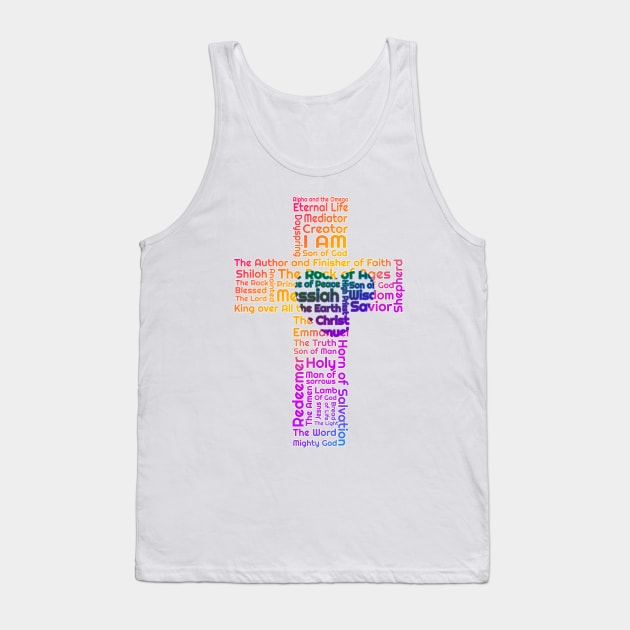 Names of Jesus Cross Tank Top by AlondraHanley